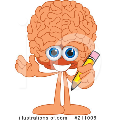 Brain Mascot Clipart #211008 by Toons4Biz