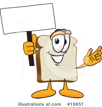 Bread Character Clipart #16651 by Mascot Junction
