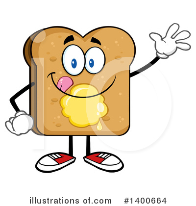 Royalty-Free (RF) Bread Mascot Clipart Illustration by Hit Toon - Stock Sample #1400664