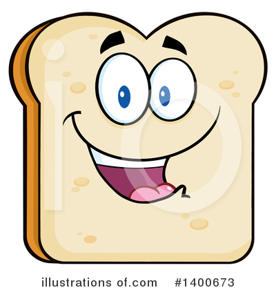 Royalty-Free (RF) Bread Mascot Clipart Illustration by Hit Toon - Stock Sample #1400673