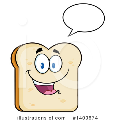 Royalty-Free (RF) Bread Mascot Clipart Illustration by Hit Toon - Stock Sample #1400674