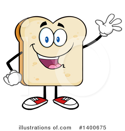 Royalty-Free (RF) Bread Mascot Clipart Illustration by Hit Toon - Stock Sample #1400675