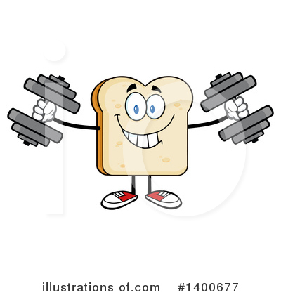 Royalty-Free (RF) Bread Mascot Clipart Illustration by Hit Toon - Stock Sample #1400677