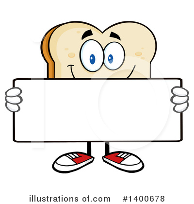 Royalty-Free (RF) Bread Mascot Clipart Illustration by Hit Toon - Stock Sample #1400678