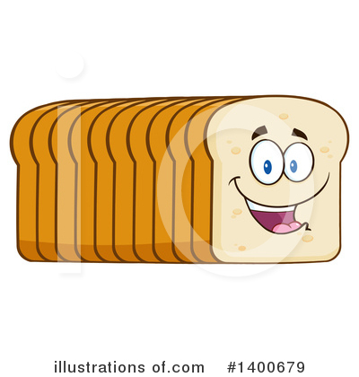 Royalty-Free (RF) Bread Mascot Clipart Illustration by Hit Toon - Stock Sample #1400679