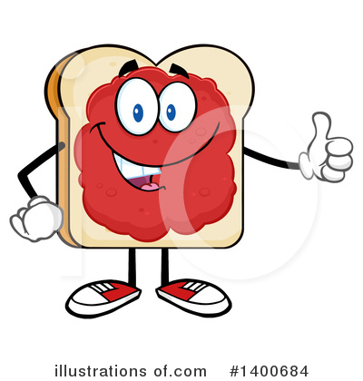 Royalty-Free (RF) Bread Mascot Clipart Illustration by Hit Toon - Stock Sample #1400684