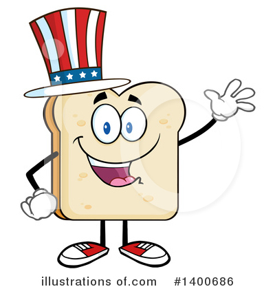 Royalty-Free (RF) Bread Mascot Clipart Illustration by Hit Toon - Stock Sample #1400686