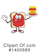 Bread Mascot Clipart #1400689 by Hit Toon