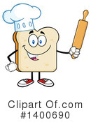 Bread Mascot Clipart #1400690 by Hit Toon