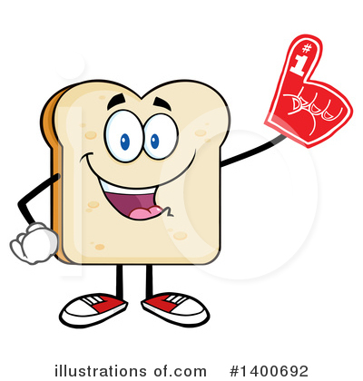 Royalty-Free (RF) Bread Mascot Clipart Illustration by Hit Toon - Stock Sample #1400692
