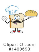 Bread Mascot Clipart #1400693 by Hit Toon