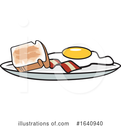 Fried Egg Clipart #1640940 by Johnny Sajem