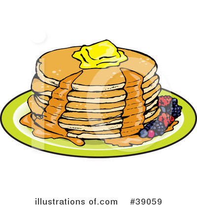 Pancakes Clipart #39059 by Dennis Holmes Designs