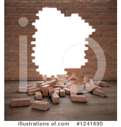 Brick Wall Clipart #1241695 by Mopic