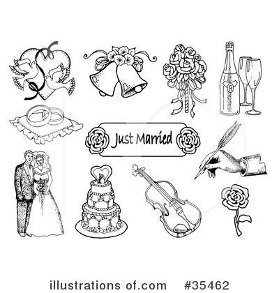 Royalty-Free (RF) Bridal Clipart Illustration by C Charley-Franzwa - Stock Sample #35462