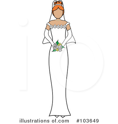Royalty-Free (RF) Bride Clipart Illustration by Pams Clipart - Stock Sample #103649
