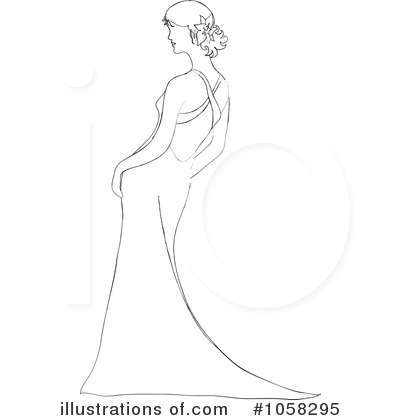 Royalty-Free (RF) Bride Clipart Illustration by Pams Clipart - Stock Sample #1058295