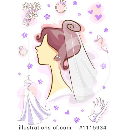 Royalty-Free (RF) Bride Clipart Illustration by BNP Design Studio - Stock Sample #1115934