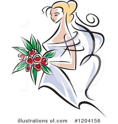 Royalty-Free (RF) Bride Clipart Illustration by Vector Tradition SM - Stock Sample #1204156