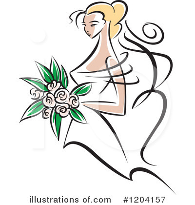 Royalty-Free (RF) Bride Clipart Illustration by Vector Tradition SM - Stock Sample #1204157