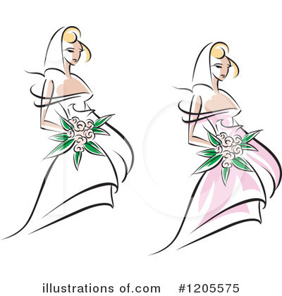 Royalty-Free (RF) Bride Clipart Illustration by Vector Tradition SM - Stock Sample #1205575