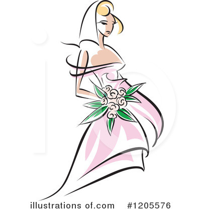 Royalty-Free (RF) Bride Clipart Illustration by Vector Tradition SM - Stock Sample #1205576