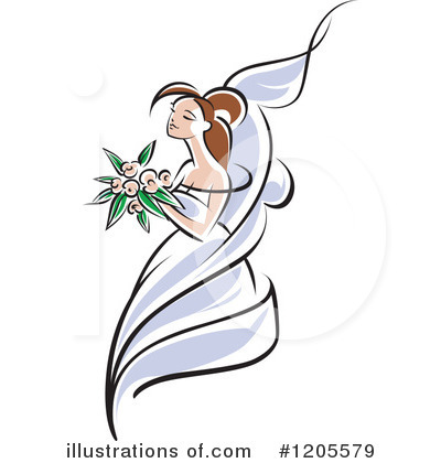 Royalty-Free (RF) Bride Clipart Illustration by Vector Tradition SM - Stock Sample #1205579