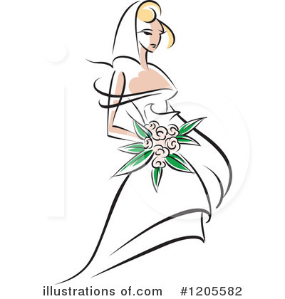 Royalty-Free (RF) Bride Clipart Illustration by Vector Tradition SM - Stock Sample #1205582