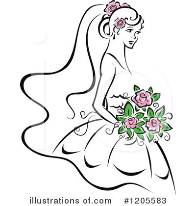 Royalty-Free (RF) Bride Clipart Illustration by Vector Tradition SM - Stock Sample #1205583