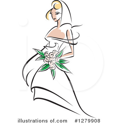 Royalty-Free (RF) Bride Clipart Illustration by Vector Tradition SM - Stock Sample #1279908