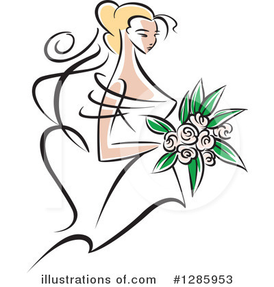 Royalty-Free (RF) Bride Clipart Illustration by Vector Tradition SM - Stock Sample #1285953
