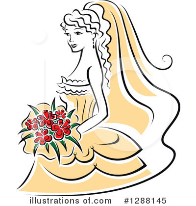 Royalty-Free (RF) Bride Clipart Illustration by Vector Tradition SM - Stock Sample #1288145