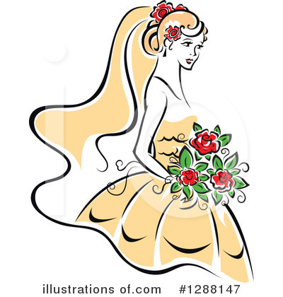 Royalty-Free (RF) Bride Clipart Illustration by Vector Tradition SM - Stock Sample #1288147