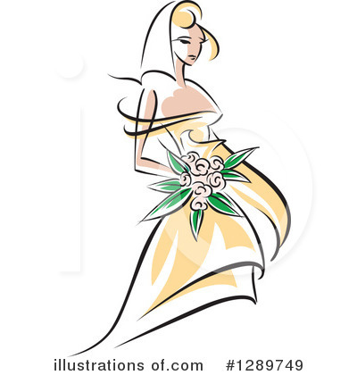 Royalty-Free (RF) Bride Clipart Illustration by Vector Tradition SM - Stock Sample #1289749