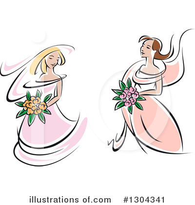 Royalty-Free (RF) Bride Clipart Illustration by Vector Tradition SM - Stock Sample #1304341