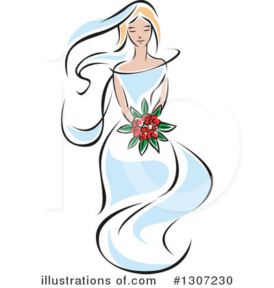 Royalty-Free (RF) Bride Clipart Illustration by Vector Tradition SM - Stock Sample #1307230