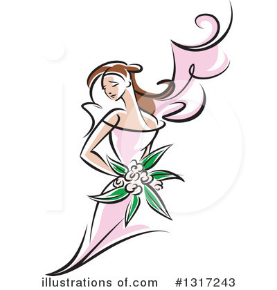 Royalty-Free (RF) Bride Clipart Illustration by Vector Tradition SM - Stock Sample #1317243