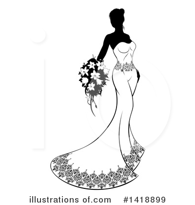 Royalty-Free (RF) Bride Clipart Illustration by AtStockIllustration - Stock Sample #1418899