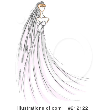 Royalty-Free (RF) Bride Clipart Illustration by BNP Design Studio - Stock Sample #212122
