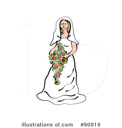 Royalty-Free (RF) Bride Clipart Illustration by Prawny - Stock Sample #90919