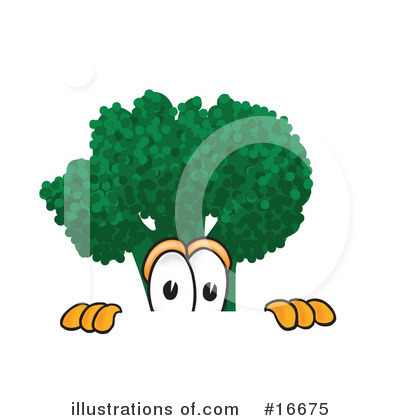 Royalty-Free (RF) Broccoli Character Clipart Illustration by Mascot Junction - Stock Sample #16675