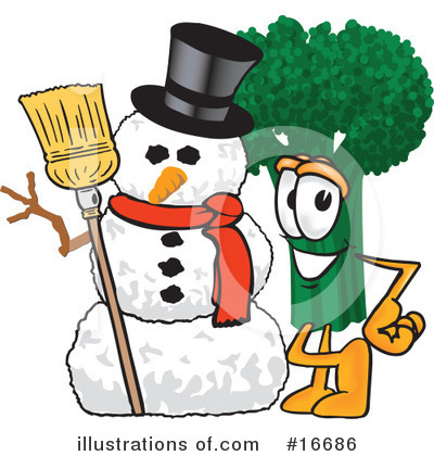Royalty-Free (RF) Broccoli Character Clipart Illustration by Mascot Junction - Stock Sample #16686
