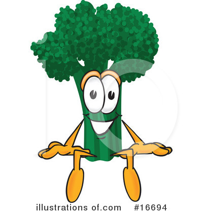 Royalty-Free (RF) Broccoli Character Clipart Illustration by Mascot Junction - Stock Sample #16694