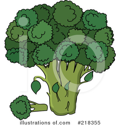 Royalty-Free (RF) Broccoli Clipart Illustration by Pams Clipart - Stock Sample #218355