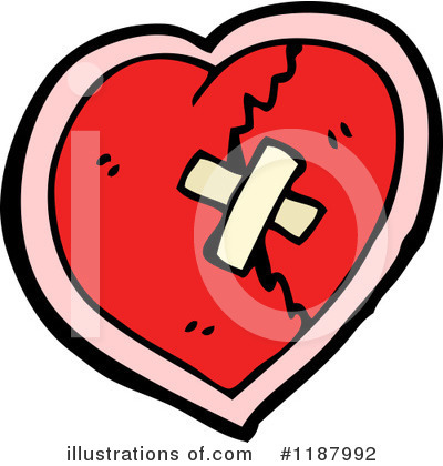 Royalty-Free (RF) Broken Heart Clipart Illustration by lineartestpilot - Stock Sample #1187992