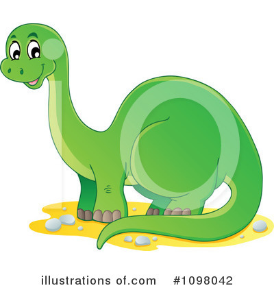 Royalty-Free (RF) Brontosaurus Clipart Illustration by visekart - Stock Sample #1098042