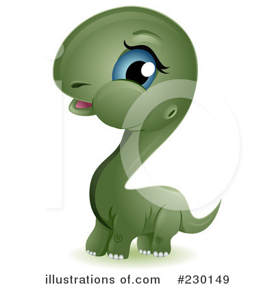 Royalty-Free (RF) Brontosaurus Clipart Illustration by BNP Design Studio - Stock Sample #230149