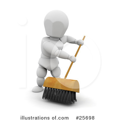 Royalty-Free (RF) Broom Clipart Illustration by KJ Pargeter - Stock Sample #25698