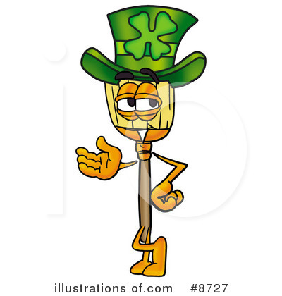 Royalty-Free (RF) Broom Clipart Illustration by Mascot Junction - Stock Sample #8727