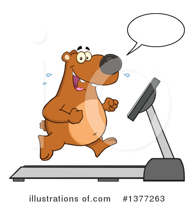 Royalty-Free (RF) Brown Bear Clipart Illustration by Hit Toon - Stock Sample #1377263